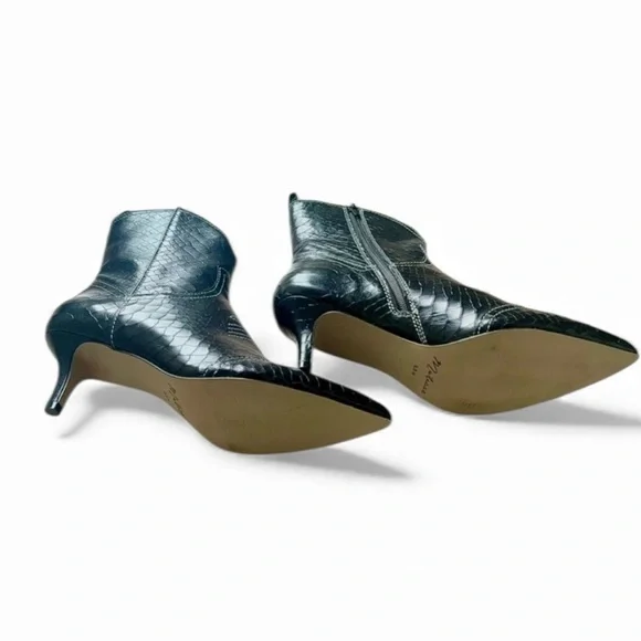 Matisse Aubrey Black Crocodile Patterned Western Cowgirl Ankle Boots 8.5 - Picture 4 of 8